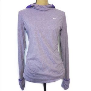 Nike Dri-Fit Athletic Sport Workout Active Running Purple Hoodie Sweatshirt S